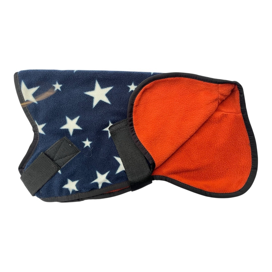 Gilet - Navy white stars with burnt orange